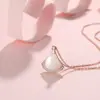 Chuangke Prata Esterlina S925 Colar Pequena Saia Ágata Feminino Explosão da Rede ins Vento Frio Fritillaria Ventilador em Forma de Corrente de Clavícula