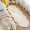 Alfombra de pelo de conejo de imitación de color liso, sencilla, transfronteriza, para dormitorio, mesita de noche, lavable, para ventana salediza, sofá de sala de estar