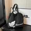 Bolsa de Ponto Cruzada Moda Coreana para Mulheres, Nova Bolsa Tote Elegante de Grande Capacidade, Bolsa de Ombro Versátil para o Verão