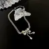 Colar Gargantilha Laço Feminino Acessível Luxo Nicho Corrente da Clavícula High-End 2025 Novo Estilo Quente Corrente de Pescoço