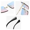 Nuevos Lentes de Sol Cuadrados sin Montura de Borde Cortado Personalizados de Moda Tendencia Moda Europea y Americana Popular Estilo Callejero Lentes de Sol Degradados