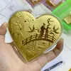 Oro Puro 999 Princesa Por Favor Hazte Rica Mamá Te Amo Moneda Grande de Oro Barra de Oro de 50Mg Adorno Regalo para Esposa Regalo para Mamá