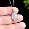 Colgante de Zafiro Azul A de Jade Natural, Pequeño Zorro de Nueve Colas, Colgante de Hielo de Jade, Montura de Plata S925, Colgante de Moda para Mujer, Colgante de Jade