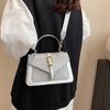 Bolso Pequeño Fresco de Color Contraste para Mujer 2025 Nuevo Simple Combinable Portátil Bolso Cuadrado Pequeño Nicho Moda Bolso de Hombro Cruzado