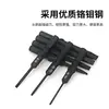 Yitao 802 Punta de Destornillador Eléctrico Recta Punta de Diamante Negro Mango Redondo Cabezal de Destornillador Eléctrico Alta Dureza con Magnético Mango de 6 mm