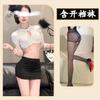 Conjunto de Lingerie Sexy de Secretária, Uniforme Tudo-em-Um, Traje Sedutor e Apaixonado, Roupa Divertida, Não Precisa Tirar, Qqny Mulheres