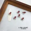 Estilo Año Nuevo Éxito Instantáneo Arte de Uñas Zircón Diamante Rojo Zodiaco Pony Lindo Caballo de Madera Pequeño Uñas Portátiles Diamante