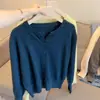 Cárdigan de Punto Rosa con Cuello Redondo para Mujer, Nuevo Estilo Perezoso de Primavera Otoño, Ropa de Abrigo Suave y Esponjosa, Chaqueta Suéter, Top Corto