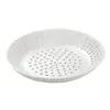 Bandeja de drenaje de cerámica para uso doméstico, Plato para cocinar al vapor con múltiples agujeros, Cesta para vaporera, Rejilla para vaporera, Olla para vaporera, Microondas, Arrocera, Empanadillas al vapor, Bocadillos, Bandeja para frutas secas