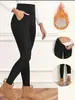 Pantalones Casuales de Forro Polar para Mujer de Otoño e Invierno Amazon, Cintura Alta, Elásticos, Adelgazantes, Levanta Glúteos, Engrosados, Cálidos, Dropshipping Transfronterizo