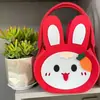 Nova Bolsa de Feltro de Coelho de Desenho Animado Bolsa de Mão de Coelho Fofa Bolsa de Presente de Feriado