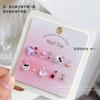 Nueva Bolsa de Material Hello Kitty Mezclada con Accesorios de Uñas Dibujo Animado Gato Kt Celebridad de Internet Fiesta en la Piscina Decoración de Uñas