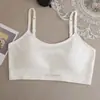 Tejido delicado suave hermoso chaleco de espalda tirantes anchos estilo ligeramente desenfadado versátil banda adelgazante sin costuras strapless sin varillas