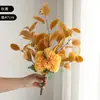 Bolas de Folha de Eucalipto Necessárias para Decoração de Casa, Buquês de Crisântemos, Bolas de Flores Simuladas Opcionais Multicor, Crisântemos, Flores de Mão, Flores Artificiais Atacado