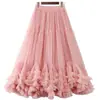 Saia Tutu de Balanço Grande Moda Malha Doce Renda Cogumelo Forma A 8023