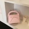Bolso de Mano Mini Francés con Lazo Nuevo de Moda 2026 para Mujer, Diseño Único, Bolso Cuadrado Pequeño de Hombro Cruzado