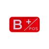 Parche de Goma con Insignia de Tipo de Sangre 3D de PVC A B O AB POS Pegatina de Moral Insignia con Gancho de Velcro en stock