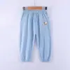Pantalones Anti-Mosquitos para Niños, Algodón Puro, Estilo Delgado de Verano, Corte Holgado con Bolsillos, Pantalones Harem para Bebés, Pantalones Largos Casuales de Algodón y Lino para Niños y Niñas