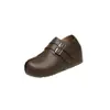 Zapatos Birkenstock Mary Jane de Mujer con Plataforma Gruesa y Altura Oculta de 6 cm Cobertura Total Nuevo Otoño/Invierno 2026 Zapatos Pequeños de Cuero con Punta Dividida Mocasines