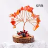 Decoração de árvore de cristal natural, tigela da prosperidade, árvore da fortuna de cristal amarelo, cascalho de cristal para DIY de planta em vaso de cristal, decoração de carro