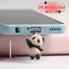 Plugue de Proteção contra Poeira para Celular de Acrílico Popular Transfronteiriço Tipo Pingente de Coração Chá com Leite Cachorro e Gato Interface Oval Tipo-C