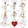 Broche Creativo de Dibujos Animados Europeos y Americanos Estetoscopio Estéreo Doctor Enfermera Forma de Corazón Electrocardiograma Gota de Aceite Insignia Pecho Al por Mayor