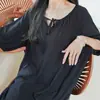 Nova camisola de manga curta estilo chinês para mulheres, roupa de casa fina de algodão e seda para o verão, pode ser usada fora, camisola de algodão e seda, atacado de fábrica