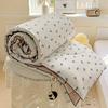 Colcha de Verano de Gasa Doble Capa Estampada Clase A, Manta de Verano para Aire Acondicionado, Colcha de Verano Lavable a Máquina para Dormitorio, Colcha Fina para Regalo de Evento