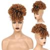 Peluca Pequeña Rizada de Oruga Africana con Flequillo, Cabello Afro Rizado Kinky, Paquete de Cabello Rizado Romano Transfronterizo de Comercio Exterior