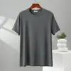 Nova camiseta modal masculina de manga curta, fina para o verão, roupa de casa, camiseta casual versátil, absorvente de suor, respirável, gola redonda