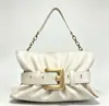 Bolso de cadena para mujer, bolso tipo nube plisado, bolso de axila, bolso tote de alta gama para el trabajo, bolso de hombro de moda de gran capacidad para el trabajo