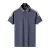 Nueva Camisa de Verano Fresca para Jóvenes Estilo Nuevo Hielo Cuello Campana Camisa Piqué Casual para Hombre Moderna Bloque de Color Manga Corta