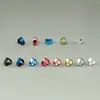 Anillo de acero inoxidable de alta calidad tapón para la oreja de doble corazón logo grabado tapón para la oreja anillo tapón electrochapado al vacío anillo tapón para la oreja en forma de corazón