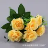 Primavera 7 rosas flores de simulación flores para sostener en bodas decoración de simulación de rosas ramo de flores artificiales rosas de simulación al por mayor