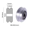 Accesorios para impresora 3D polea guía lineal POM tamaño rueda V pasiva peilin transmisión encapsulado perfil 20 máquina de grabado