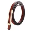 Cinturón de Cuero Amazon Ebay con Hebilla Lisa, Cinturón Decorativo Cruzado de Cuero Genuino para Mujer, Estilo Lujo Ligero para la Cintura