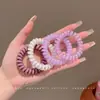 Elástico de cabelo tipo cordão de celular dopamina estilo coreano para meninas, corda de cabelo simples e que não danifica com um design único, elástico de cabelo