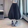 Calça casual da moda com novo design de nicho estilo coreano, calça tulip cropped de cintura alta que afina para mulheres
