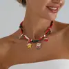 Accesorios transfronterizos europeos y americanos: Collar único de cinta de copo de nieve, Año Nuevo, elementos mixtos, collar de fiesta estilo Navidad