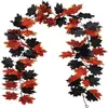 Nuevo Rattan de Hojas de Arce de Simulación de Halloween de Amazon Decoración del Festival de la Cosecha Navidad Rattan en Stock