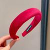 Diadema Estilo Tweed Cabeza Roja Diadema de Año Nuevo Ramillete de Pelo Pasador de Ala Ancha Pasador Pequeño Diadema para Mujer Nuevo Otoño e Invierno 2024