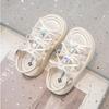 Sandalias para Niñas Verano Lazo Pedrería Lindo Estilo Princesa Niños Suela Gruesa Punta Abierta Zapatos Romanos Sandalias para Niñas