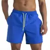 Calções de praia masculinos, calções de verão, calções de banho para spa, calções de natação, calções de quatro peças, dupla camada, tamanho grande, calças desportivas casuais impermeáveis.