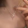 Minimalista Luz Luxo Nicho Fragmentado Prata Strass Colar de Prata Esterlina Simples Elegante High-end All-match Clavícula Colar para Mulheres