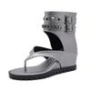Sandalias de Cuña para Mujer Verano Combinan con Todo Cadena Puntera Romana Zapatos para Mujer Moda Transfronteriza Combinan con Todo Casual Altura Interior Zapatos para Mujer