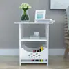 Mesita de Noche Moderna Simple Gabinete de Almacenamiento Simple Almacenamiento de Dormitorio Mesita de Noche Mesa Cuadrada Pequeña para Sala de Estar Nórdica Balcón