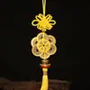 Novo Nó Chinês Pingente de Moeda dos Cinco Imperadores de Cobre Puro para Riqueza, Flor de Ameixa de Porta em Porta Oito Imperadores Dinheiro Lingote de Ouro da Fortuna Enfeite Pendente