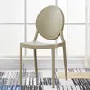 Silla de Comedor Moderna Simple de Plástico Respaldo Redondo para Adultos Tienda de Té con Leche Mesa y Silla para Comedor del Hogar Combinación Estilo ins