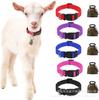 Collar para Cabras con Cascabel para Ganado, Caballos y Ovejas Pastando, Collar de Nylon de Cobre Ajustable para Mascotas para Prevenir la Pérdida y que se Pierdan