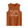 Sé Real No Perfecto Amazon Wish Sitio Independiente Chaleco de Verano Holgado Casual Simple para Mujer
